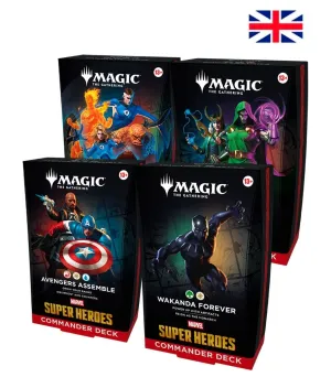 MAGIC THE GATHERING COMMANDER DISPLAY  MARVEL SUPER HEROES INGLÉS ALEATORIO