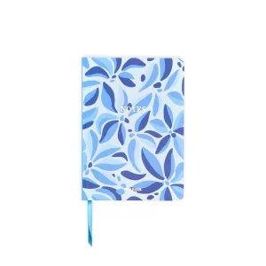 DRAEGER CUADERNO DE NOTAS FLORES AZULES A5