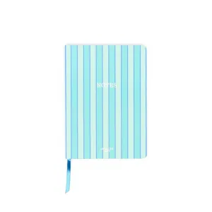 DRAEGER CUADERNO DE NOTAS RAYAS AZUL TURQUESA A5