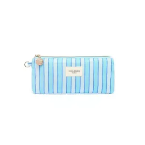 DRAEGER ESTUCHE DE ALGODON RAYAS AZULES TURQUESA