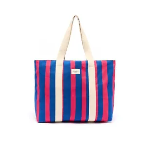 DRAEGER TOTEBAG BOLSO RAYAS FRAMBUESA Y AZUL
