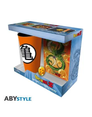 ABYSTYLE DRAGON BALL Z SET REGALO DRAGON BALL VASO XXL + CUADERNO A6 + PIN EMBALAJE DAÑADO