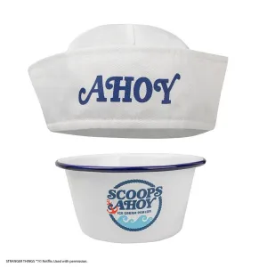 STRANGER THINGS CUENCO DE HELADO CON SOMBRERO DE MARINERO SCOOPS AHOY