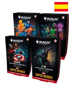 MAGIC THE GATHERING COMMANDER DISPLAY MARVEL SUPER HEROES ESPAÑOL ALEATORIO