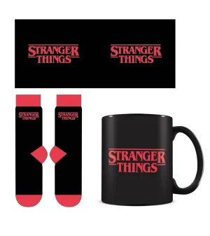 STRANGER THINGS NETFLIX SET REGALO JUEGO DE TAZA Y CALCETINES CON LOGO