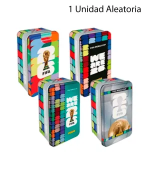 PANINI CROMOS TINBOX FIFA WORLD CUP 2026 LATAS CON 16 SOBRES - 4 MODELOS ALEATORIOS