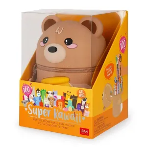 LEGAMI SUPER KAWAII ESTUCHE PORTALÁPICES DE ESCRITORIO PARA 100 BOLÍGRAFOS TEDDY BEAR OSITO