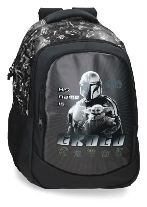 STAR WARS MOCHILA ADAPTABLE 46CM 3 CREMALLERAS HIS NAME IS GROGU