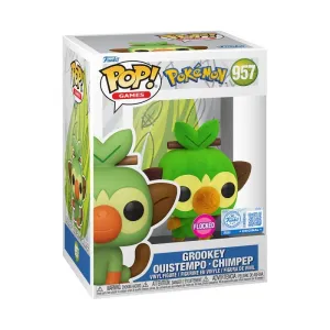 FUNKO POP POKEMON GROOKEY FLOCKED (EDICIÓN EXCLUSIVA) 957