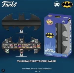 RESERVA FUNKO BITTY POP TOWN: DC HEROES - ESTANTE DE EXHIBICIÓN DE SEÑALES DE BATMAN INCLUYE 2 FIGURAS EXCLUSIVAS