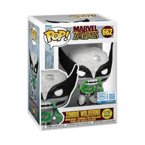 FUNKO POP MARVEL ZOMBIES B&W ZOMBIE WOLVERINE GLOWS (EDICIÓN EXCLUSIVA) 662
