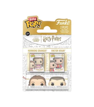 FUNKO BITTY POP HARRY POTTER PACK X 2 UNIDADES HERMIONE GRANGER Y VIKTOR KRUM