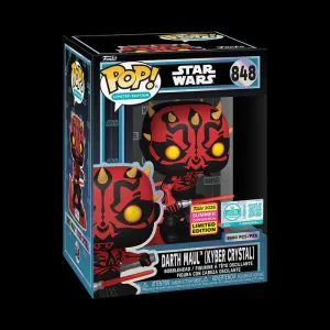 FUNKO POP STAR WARS DARTH MAUL KYBER CRYSTAL 848 LIMITED EDITION 2026 SUMMER CONVENTION 9500 PZS