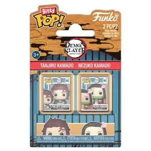 FUNKO BITTY POP DEMON SLAYER PACK X 2 UNIDADES TANJIRO KAMADO NEZUKO KAMADO