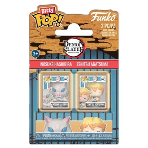 FUNKO BITTY POP DEMON SLAYER PACK X 2 UNIDADES INOSUKE HASHIBIRA ZENITSU AGATSUMA