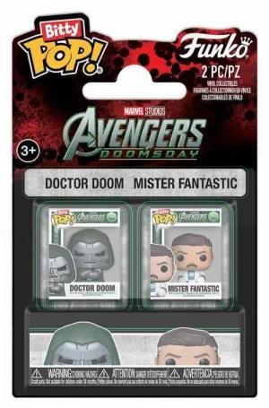 RESERVA FUNKO BITTY POP MARVEL STUDIOS AVENGERS DOOMSDAY PACK X 2 DOCTOR DOOM MISTER FANTASTIC