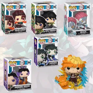 RESERVA FUNKO POP DEMON SLAYER PACK COMPLETO X 6 UNIDADES TANJIRO KAMADO 2501 PREMIUM ZENITSU AGATSUMA 2502 GIYU TOIMOKA 2503 PREMIUM SHINOBU KOCHO 2504 AKAZA 2505 KAIGAKU 2506  