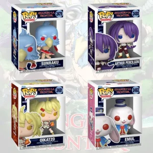 RESERVA FUNKO POP POP SHANGRI - LA FONTIER PACK COMPLETO X 4 UNIDADES SUNRAKU 2479 ARTHUR PENCILGON 2480 OIKATZO 2481 EMUL 2482