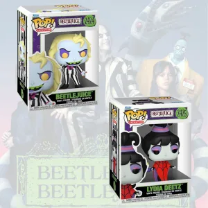 RESERVA FUNKO POP BEETLEJUICE PACK COMPLETO X 2 UNIDADES BEETLEJUICE 2424 LYDIA DEETZ 2425