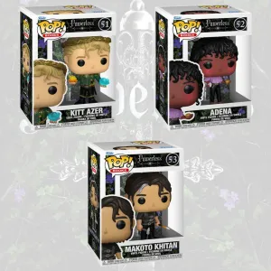 RESERVA FUNKO POP POWERLESS PACK COMPLETO X 3 UNIDADES KITT AZER 51 ADENA 52 MAKOTO KHITAN 53