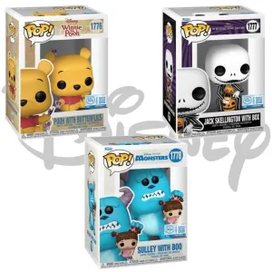 RESERVA FUNKO POP DISNEY PACK X 3 UNIDADES POOH CON MARIPOSAS SPECIAL EDITION 1776 JACK SKELLINGTON CON CAJA SPECIAL EDITION 1777 SULLEY CON BOO SPECIAL EDITION 1778