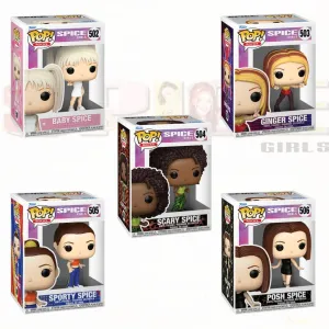 FUNKO POP SPICE GIRLS PACK COMPLETO X 5 UNIDADES BABY SPICE 502 GINGER SPICE 503 SCARY SPICE 504 SPORTY SPICE 505 POSH SPICE 506