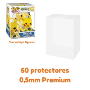 RESERVA PROTECTORES PARA FUNKO POP PREMIUM PACK X 50 UNIDADES 0,5MM DE GROSOR