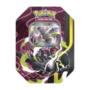 POKEMON TCG LATA MEGA DARKAI EX CARTA PROMOCIONAL + 4 SOBRES EN ESPAÑOL