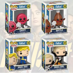 RESERVA FUNKO POP FALLOUT PACK COMPLETO X 4 UNIDADES CAPPY 1314 BOTTLE 1315 VUALT BOY 1316 NUJA GIRL 1317
