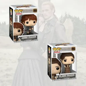 RESERVA FUNKO POP CINE Y TV OUTLANDER  PACK COMPLETO X 2 UNIDADES CLAIRE FRASER 1955 JAMIE FRASER 1956