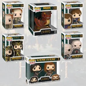 RESERVA FUNKO POP THE HOBBIT PACK COMPLETO X 6 UNIDADES THRANDUIL 2184 BILBO BAGGINS 2185 AZOG THE DEFILER 2186 THORIN OAKENSHIELD 2187 KILI THE DWARF & FILI THE DWARF DELUXE SMAUG 2188