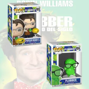 RESERVA FUNKO POP FLUBBER PACK COMPLETO X 2 UNIDADES PROFESSOR BRAINARD WITH WEEBO 1833 FLUBBER WITH GLASSES TRANSLUCENT 1834