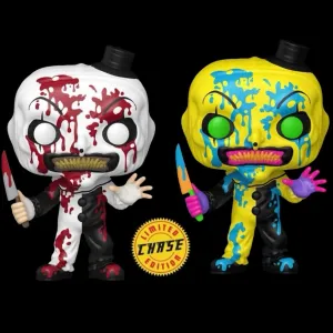 FUNKO POP BUNDLE TERRIFIER ART THE CLOWN SPECIAL EDITION + CHASE 1948 + PROTECTORES POP 0,5MM DE REGALO CAJAS DAÑADAS